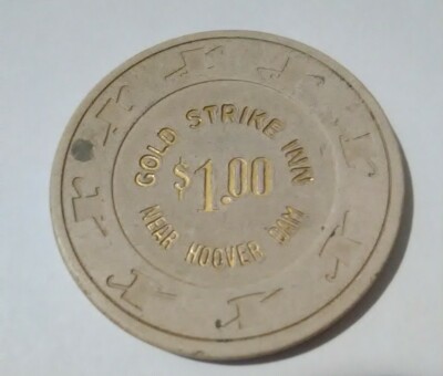 1963 GOLD STRIKE INN CASINO BOULDER CITY, NEVADA HARD TO FIND $1 00 GAMING CHIP!
