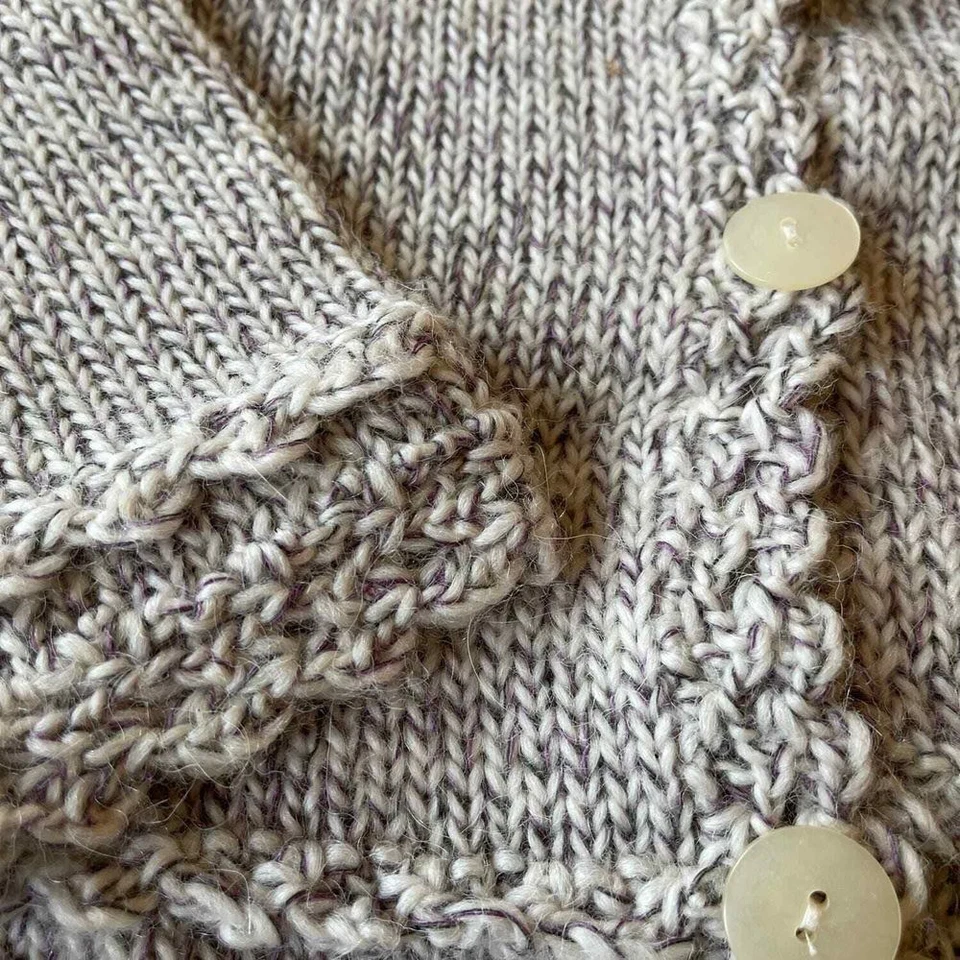 Woolrich Stone Heather Cardigan Wool Alpaca Cottage Core Fairisle Rich Preppy - Image 4 of 4