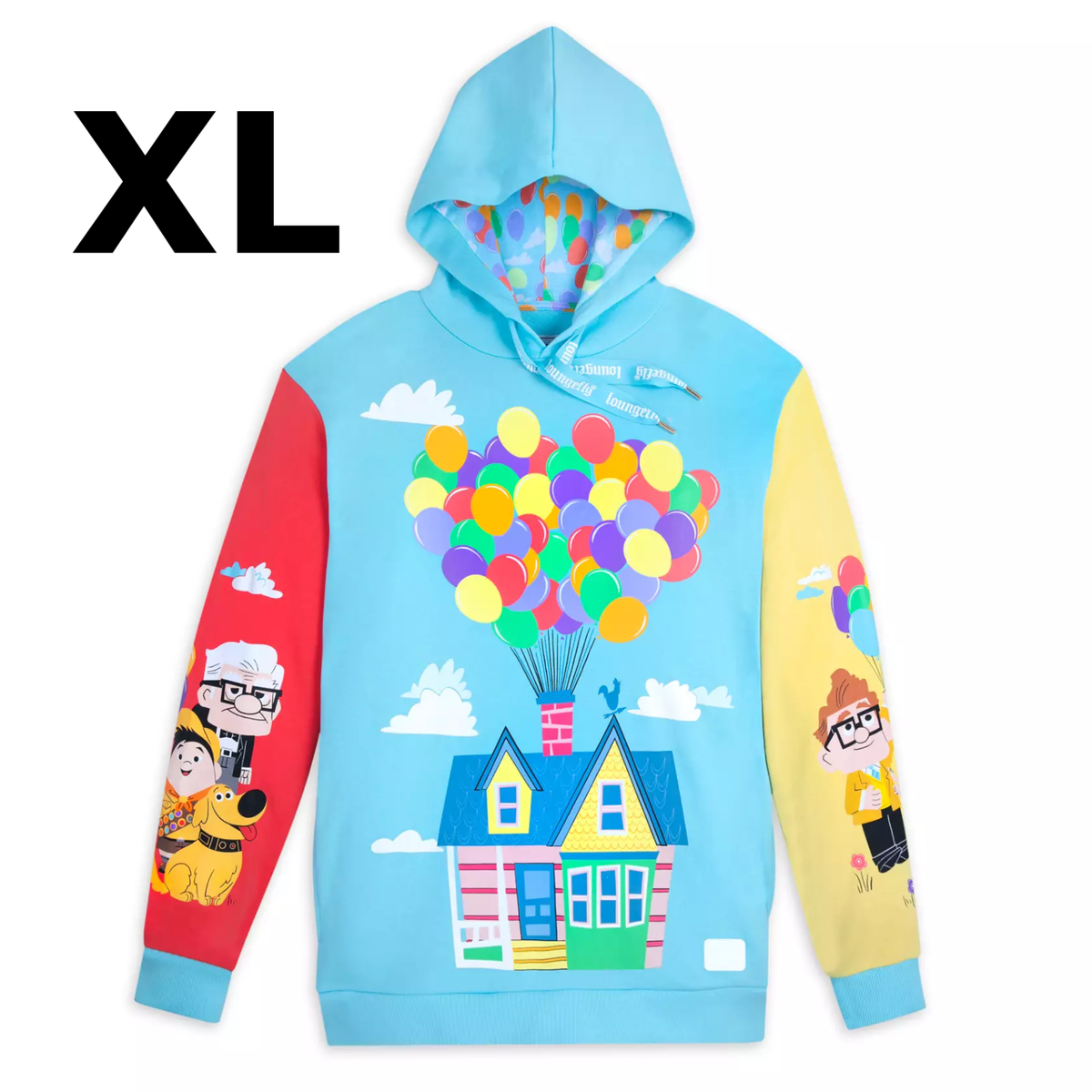 Disney Loungefly Pullover Hoodie Adult XL Pixar Up Adventure Out