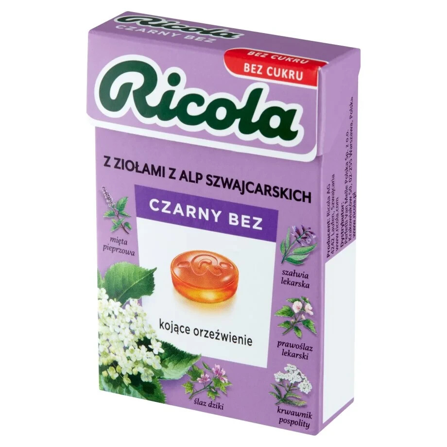 10x Ricola Black Elderberry Original Sugar Free Swis Natural