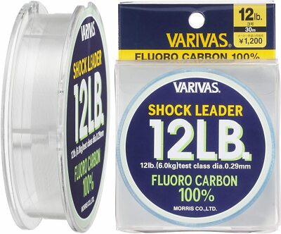 Fluorocarbone Varivas Trout Shock Leader 30 M - 12 Lb (0,285 Mm), Clair, Neuf