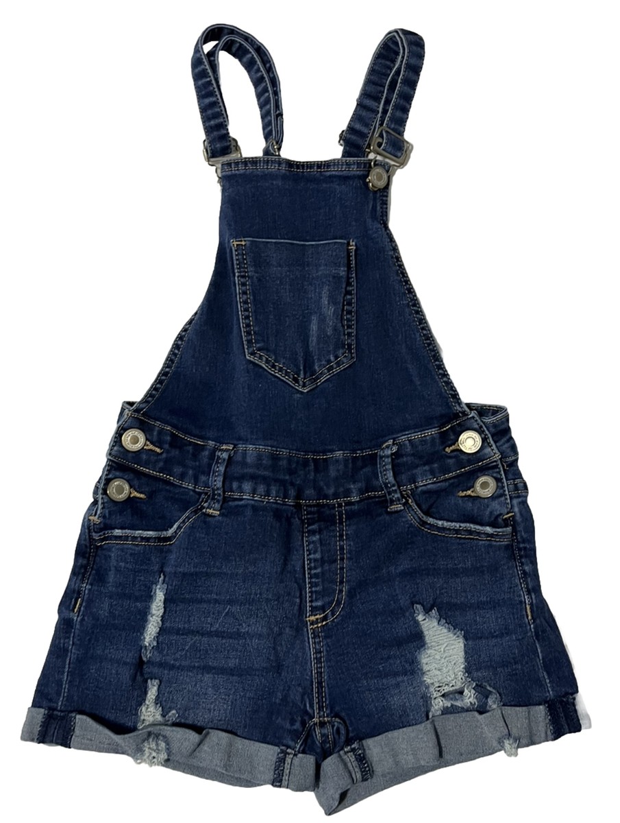 Women Blue Romper Bib Overall Jean Shorts Size Small I M Jeans
