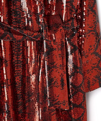 ADIDAS x IVY PARK Trenchcoat / Mantel 'IVP Sequin Duster' - red