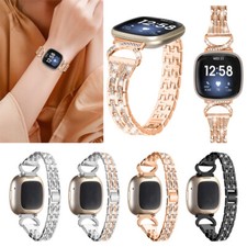 For Fitbit Versa 3/4 Sense 2 Luxury Glitter Bracelet Stainless Steel Band Strap