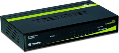 TRENDnet 8-Port Unmanaged Gigabit GREENnet Desktop Metal Switch (tegs80g)