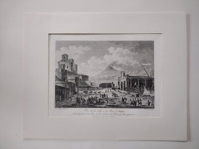 Reggio Calabria Original Aquaforte 1780 Saint Non Stretto Messina Etna Port