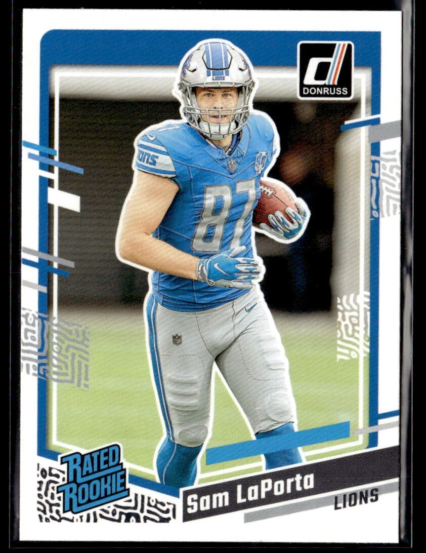 2023 Panini Donruss Sam LaPorta Rated Rookie RC #332 Detroit Lions