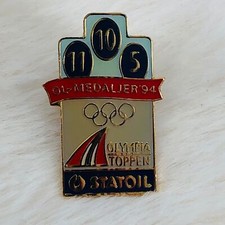 Team Norway 1994 Lillehammer Olympics Medal Count Statoil Trading Pin