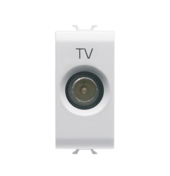 GEWISS GW 10361 PRESA TV CONNETTORE IEC MASCHIO 9,5MM DIRETTA CHORUS BIANCA