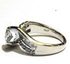 14k white gold 1.14ct round European diamond engagement ring 4.9g estate ladies — photo 5