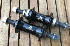 New Joytech Front Rear Hub Set 14mm 36h Flip Flop Black Retro BMX NOS