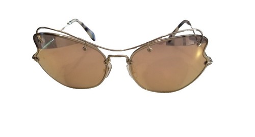 MIU MIU MU 56ZS 5AK09Z Gold Brown Women's 56 mm Sunglasses | eBay