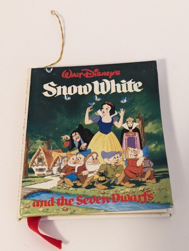 Vintg Kurt Adler Disney 1983 Mickeys Xmas Carol & Snow White Mini Ornament Books - Picture 2 of 6