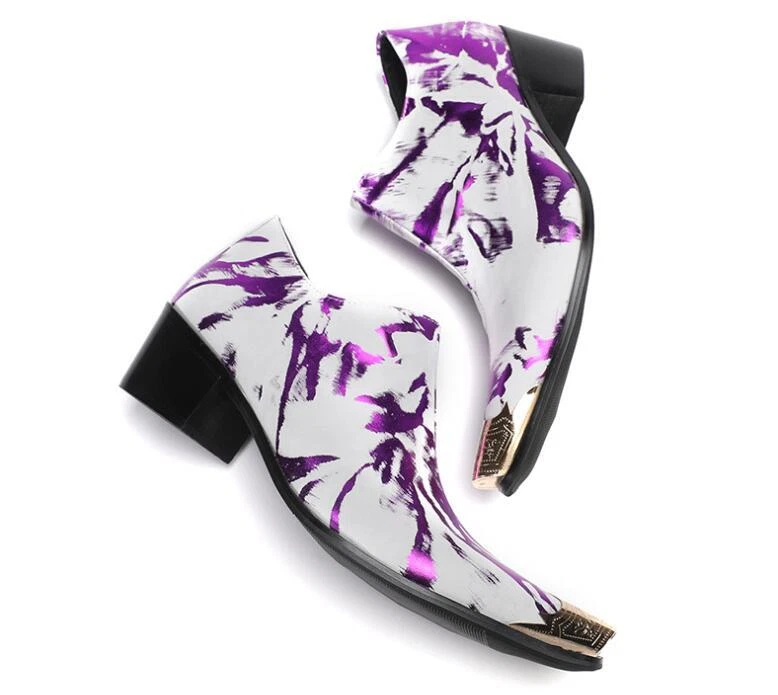 Zapatos de vestir de cuero para fiesta juvenil mocasines sin cordones punta puntiaguda británica de moda para hombre Foto 4 de 4