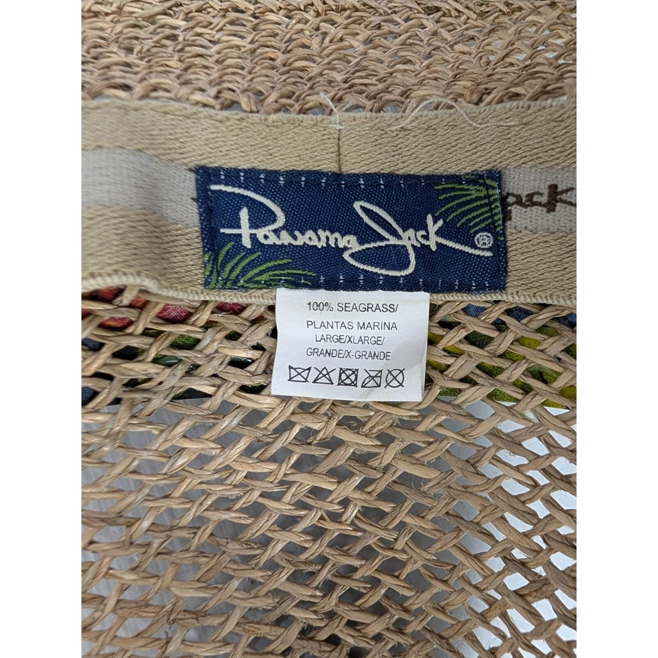 Sombrero de Paja Vaquero Panama Jack Western Tropical 100% Hierba Marina Talla L/XL Vacaciones Foto 2 de 4