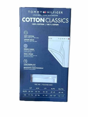 Tommy Hilfiger Mens Size XL 4pk Pairs Classic Briefs 100 Cotton 