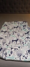 Cottage core nursery fitted crib sheet forest animals Carousel designs woodland