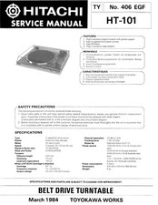 Service Manual Guide For HITACHI HT-101
