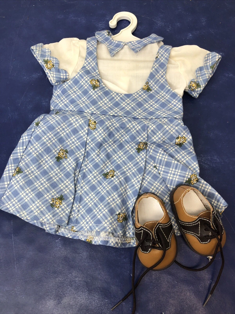 18 American Girl Doll Clothing Kit Outfit School Jumper Plaid Dress Shoes K