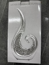 Silver Sparkle Swirl Sculpture 