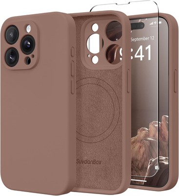 For iPhone 13 Pro Max Case with Shockproof Protection & Camera Protection Brown