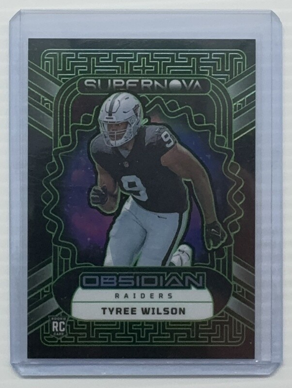 2023 Panini Obsidian Tyree Wilson Green Electric Etch Supernova RC Rookie #27/35