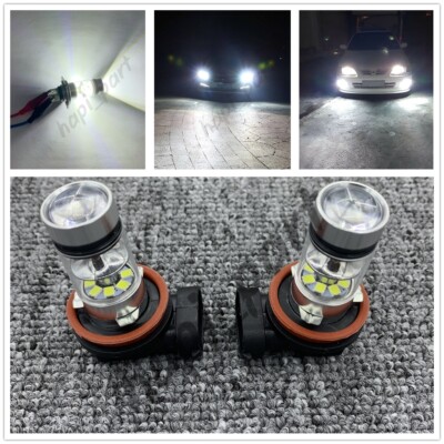 NEW 2x H8 H9 H11 H16 6000K White 100W LED Headlight Bulbs Kit Fog Light DRL