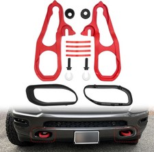 Heavy Duty Front Red Tow Hooks W Hardware For Dodge 2019 -2021 Ram 1500 Dt New