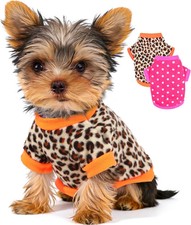 2-Pack Fleece Dog Sweaters for Small Dogs & Puppies, XXS&ndash;M