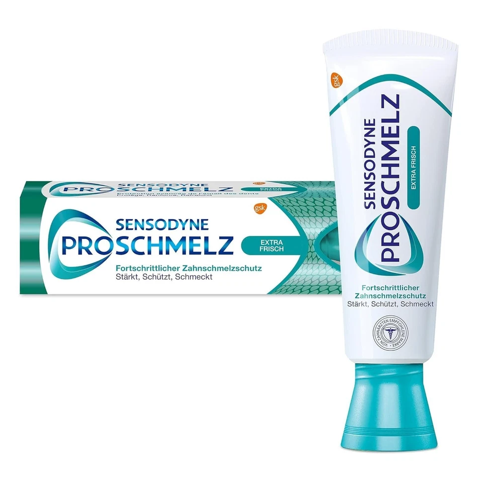 3x Sensodyne ProSchmelz Zahnschmelzschutz Extra Frisch Zahnpasta 75ml Neu (045)