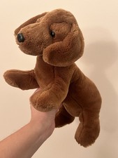 Animal Alley 2000 Toys R Us Brown Weiner Dog Dachshund Puppy Dog 12  VTG VGUC