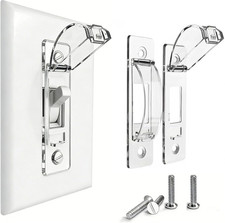 2-Pack Clear Child Safety Light Switch Covers Toggle Lock Guards for Wall Switch