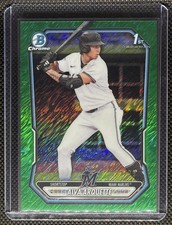 2026 Bowman Aiva Arquette 1st Chrome Green Shimmer Refractor /99 Marlins BCP-40