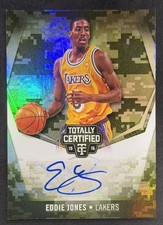 Eddie Jones 2015 Panini Totally Certified Signatures Mirror Camo /25 Lakers