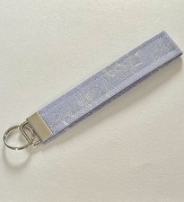 Purple Handmade Fabric Wristlet Keychain/Perfect For Gifts