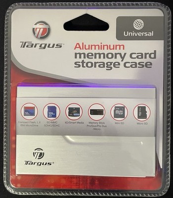 Targus Memory Card Holder Aluminum Case New Sealed Fits SD Micro SD CompactFlash