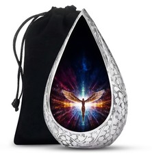 Angel Funeral Large Urn for Ashes for Women  Men 10 Inch 