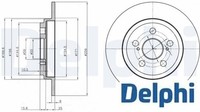 2X Bremsscheibe Delphi BG4272 2 Bremsscheiben Hinterachse Hinten FüR Toyota