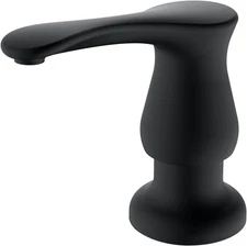GAGALIFE Sink Soap Dispenser Matte Black, Built in with Bottle, Black 
