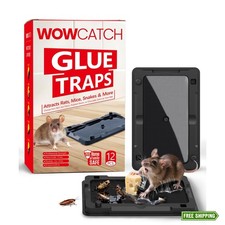 Sticky Mouse Traps 12 Pack, Non-Toxic Glue Boards for Indoor Pest Control, Small