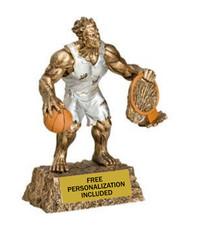 MARCH MADNESS BASKETBALL MONSTER ZOMBIE HULK AWARD TROPHY FREE PERSONALIZATION