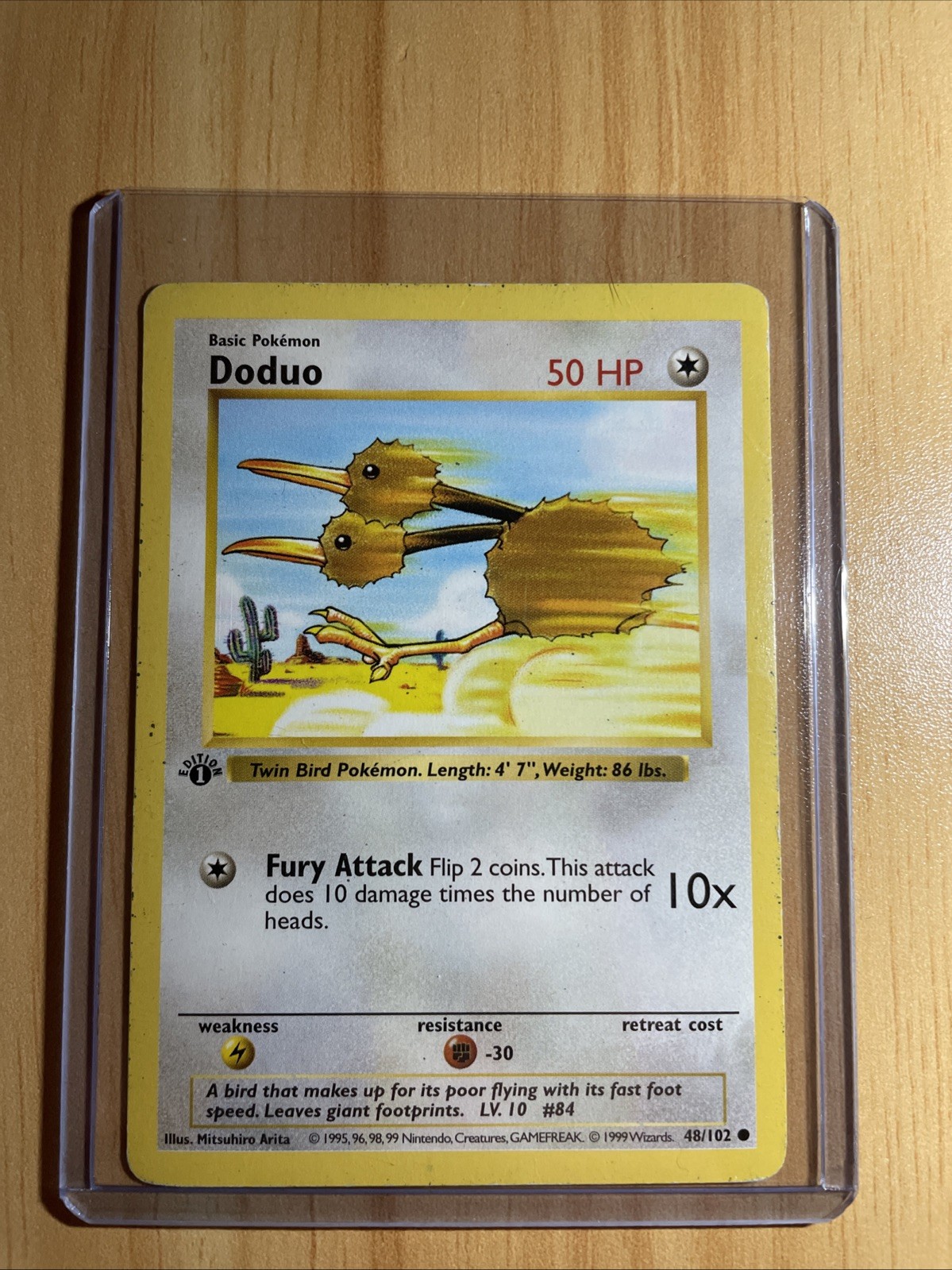 Pokemon Card Doduo Shadowless 1st Edition Base Set Common 48/102 