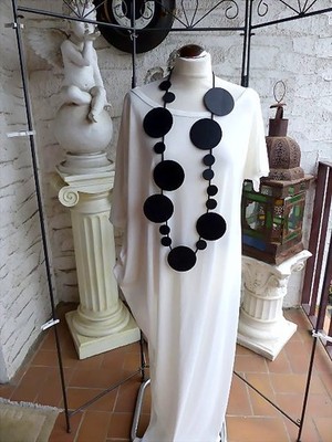 5725 Zanzea Collection Maxikleid Weiß, Größe: XL
