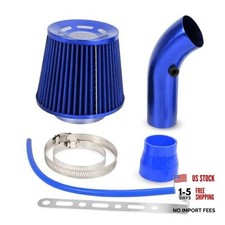 BARTOO 3'' Cold Air Intake Kit Aluminum Automotive Cold Air Intake Pipe Blue