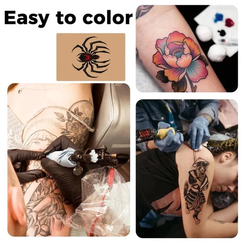 30 Pack Fake Skin for Tattoo Practice, 8"x6" ReelSkin Sheets, Realistic Reusable image 2