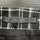 Zara Trafaluc Black White Plaid Tweed Mini Skirt Women’s XS Zipper Front Lined — photo 3