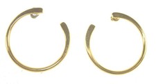 Hoop Earrings Gold 1 1/4" Post Accent Your Lovely Lady With These Gorgeous