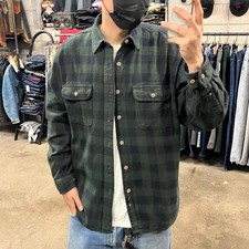 Vintage Heavy Cotton Check Shirt XL Size 105