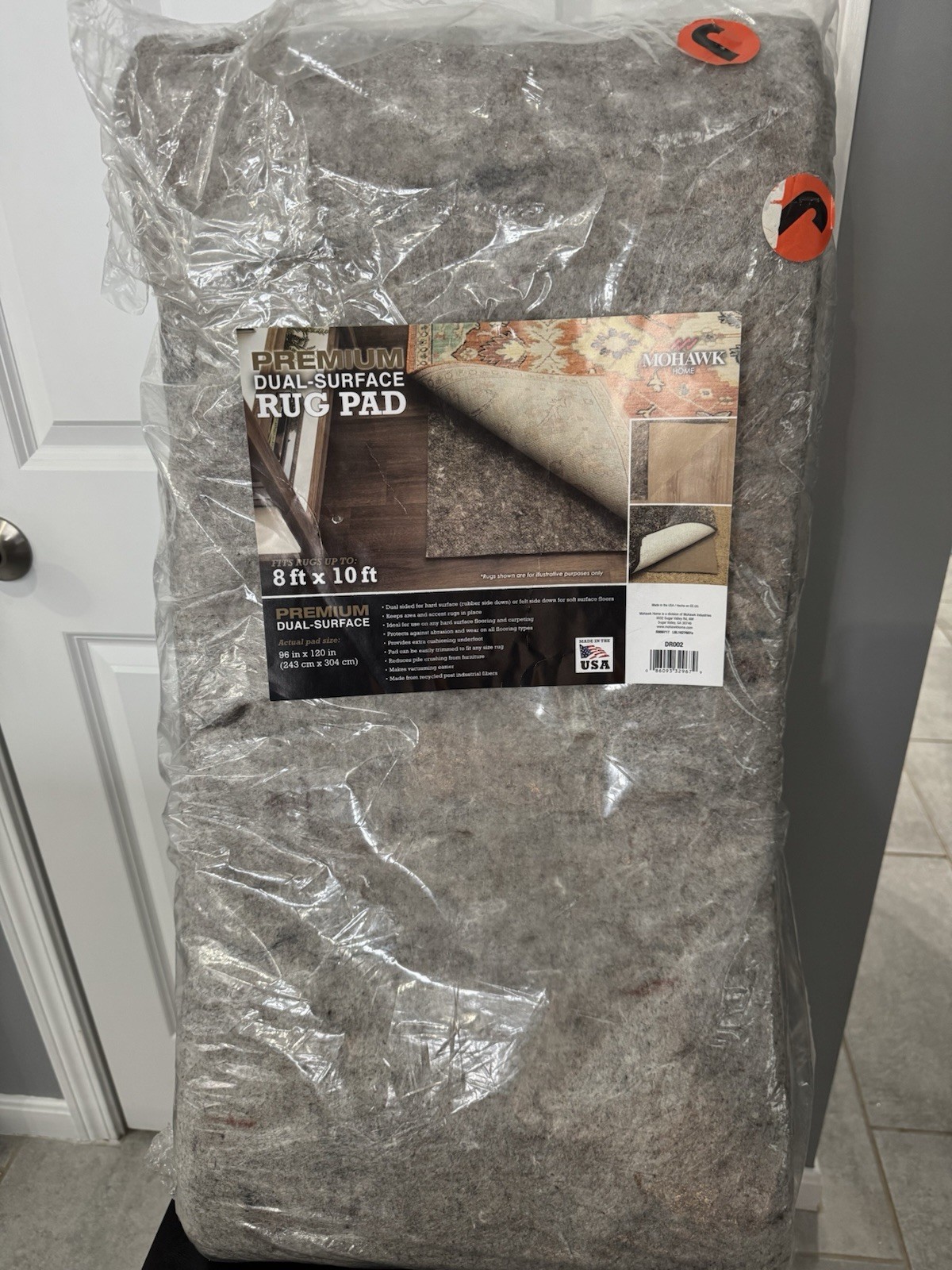 Mohawk Premium Dual-Surface Rug Pad 8 Ft x 10 Ft(96 x 120 In) Made In USA.