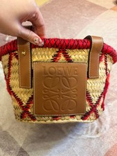 LOEWE basket bag beige/red